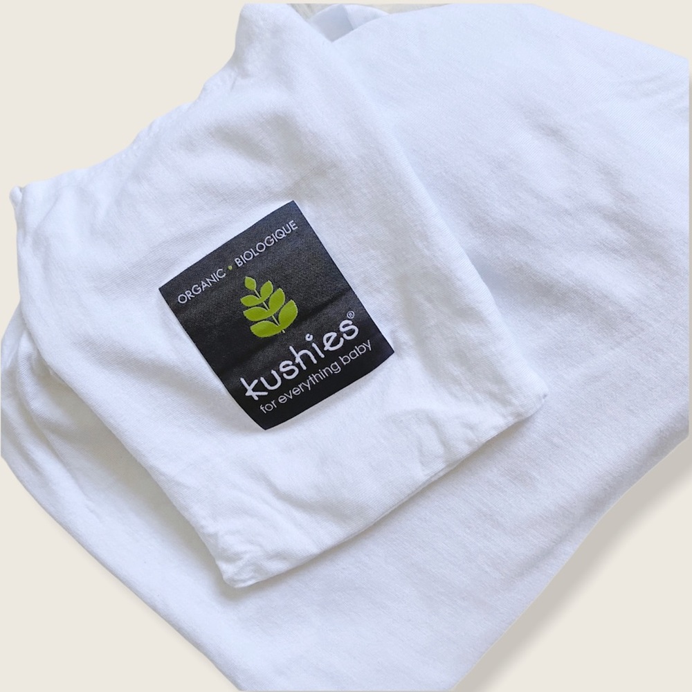 Kushies Soft Organic Cotton White Fitted Playpen Sheet w/ Travel Bag